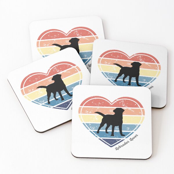 Item preview, Labrador Lover Retro Sunset Heart designed and sold by Print-A-Joke.
