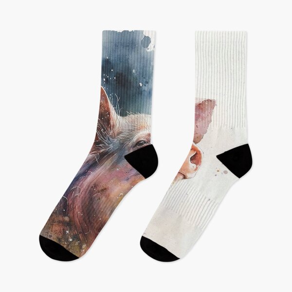 Item preview, pig watercolor designed and sold by shokA Design.