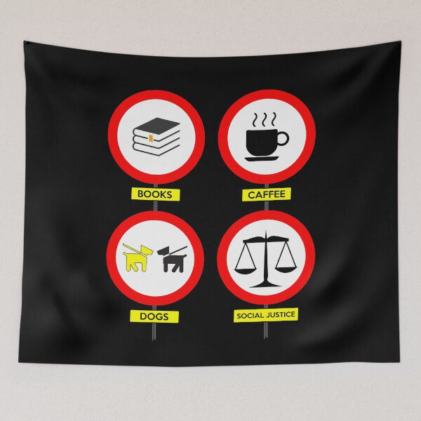 Item preview, Books and Coffee and Dogs and Social Justice designed and sold by Warih.
