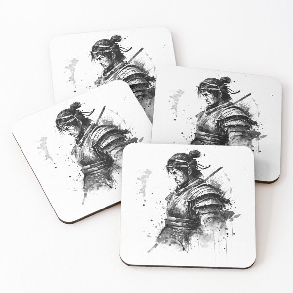 Item preview, Samurai Black White Design Japan Warrior designed and sold by Tomioka-Art.