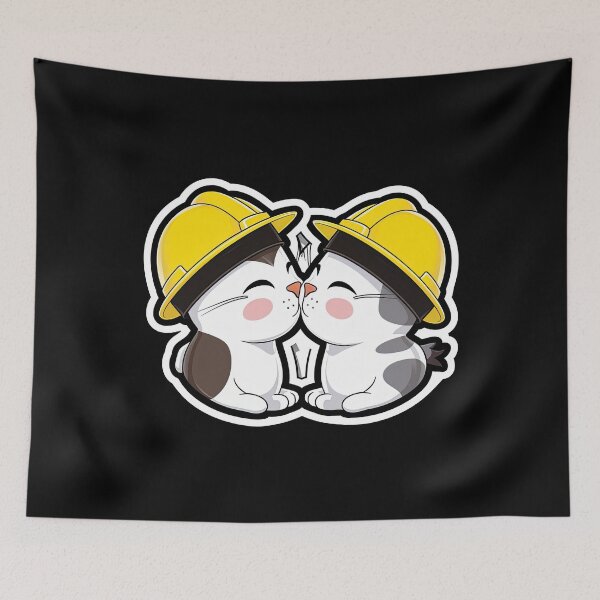 Item preview, Catswithhardhats Sticker designed and sold by MikAImageShop.