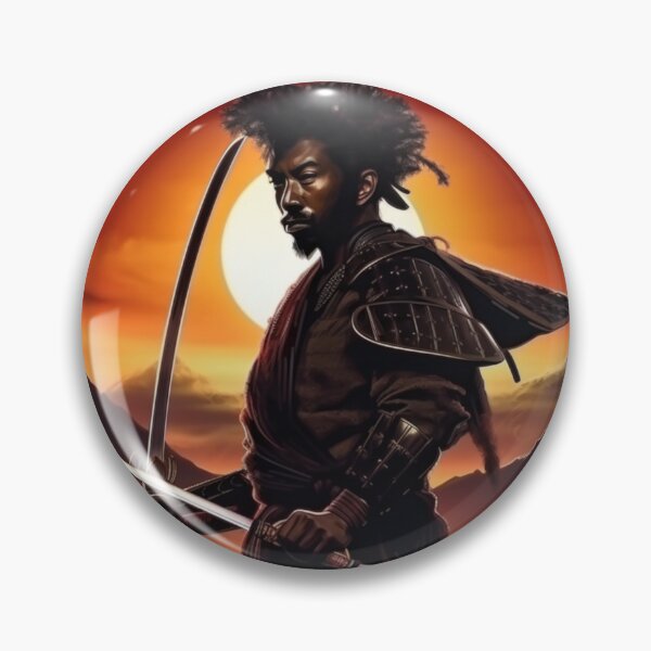Item preview, Afrofuturism Samurai Warrior w/Sun designed and sold by SurrealeyeSEA.