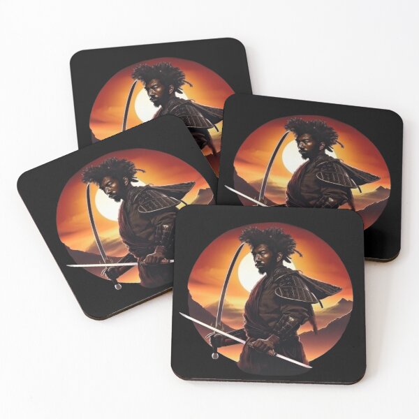 Item preview, Afrofuturism Samurai Warrior w/Sun designed and sold by SurrealeyeSEA.