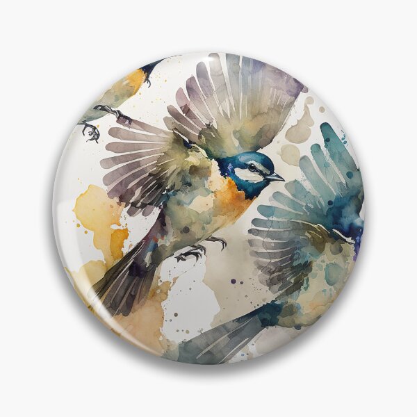 Item preview, bird group flying watercolor designed and sold by shokA Design.