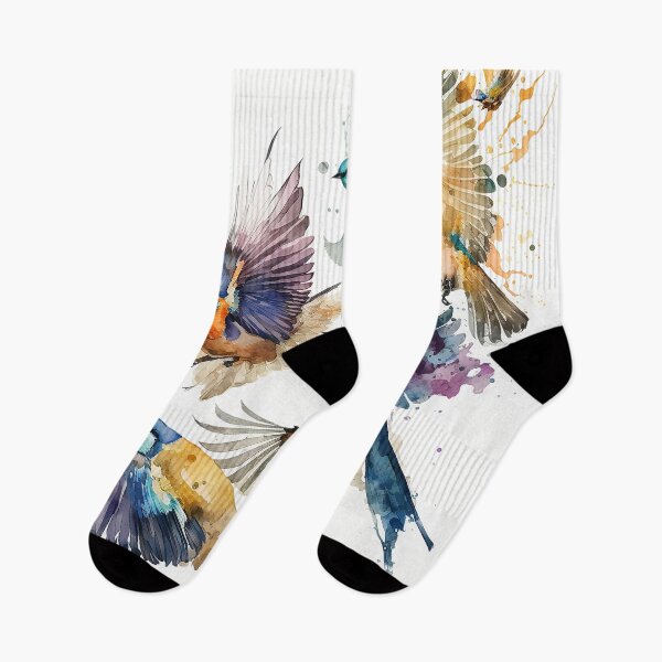 Item preview, bird group flying watercolor designed and sold by shokA Design.