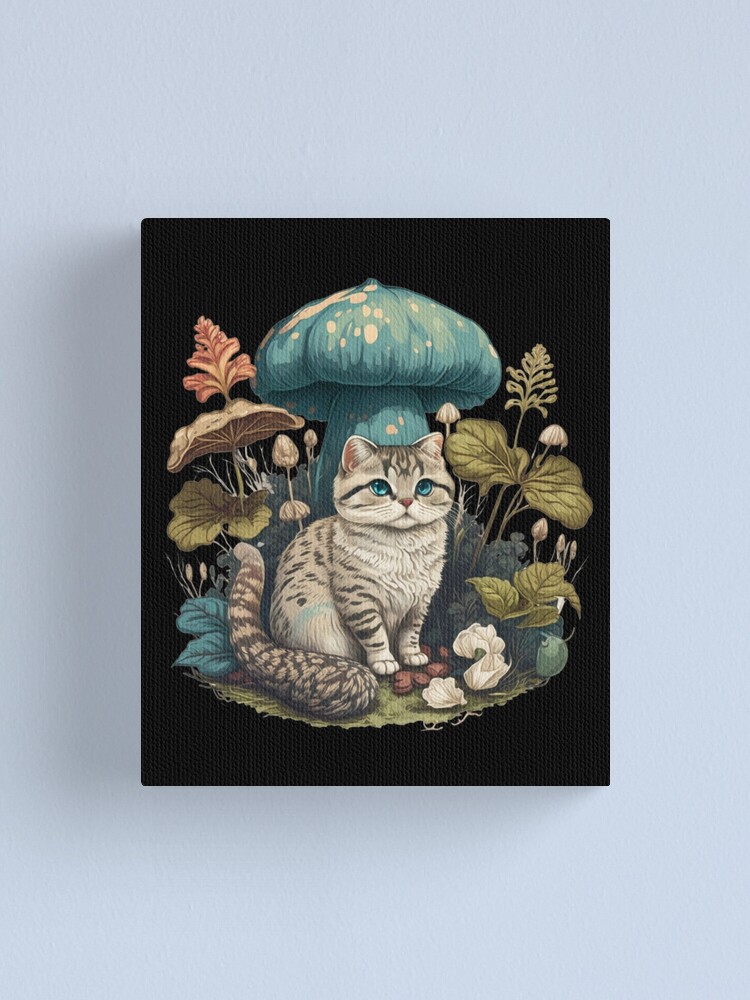 Fairy Core Witchy Mushroom Cat Journal, Witch Notebook