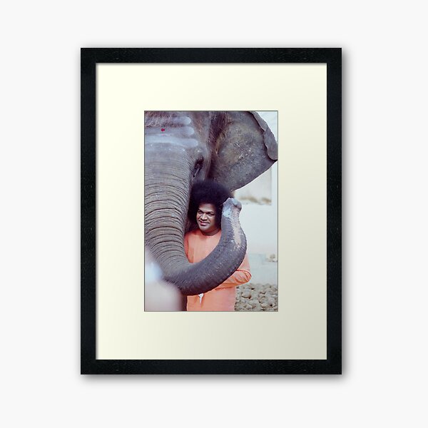 Item preview, Sathya Sai baba with Elephant Sai Geeta designed and sold by sathyas-corner.