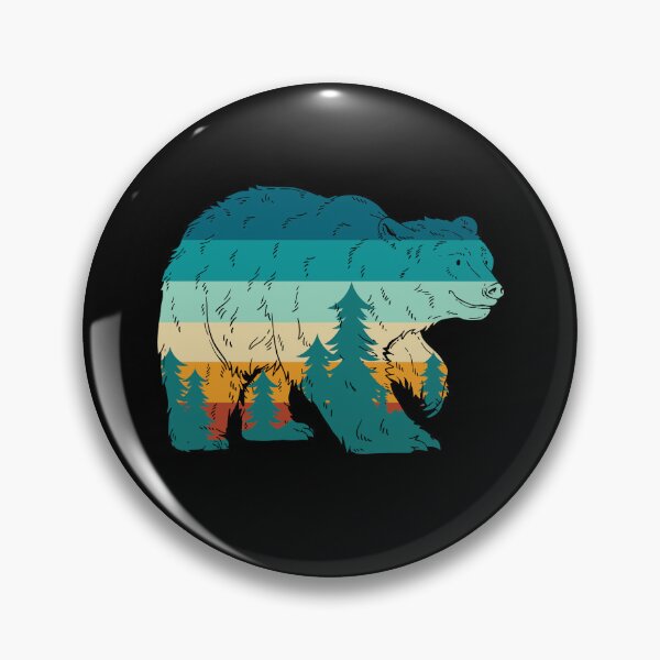 Item preview, Bear Retro Forest Nature Hiker Forester Gift Outdoor designed and sold by Lenny Stahl.