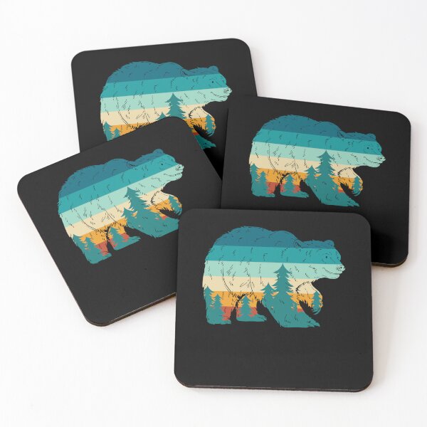 Item preview, Bear Retro Forest Nature Hiker Forester Gift Outdoor designed and sold by Lenny Stahl.