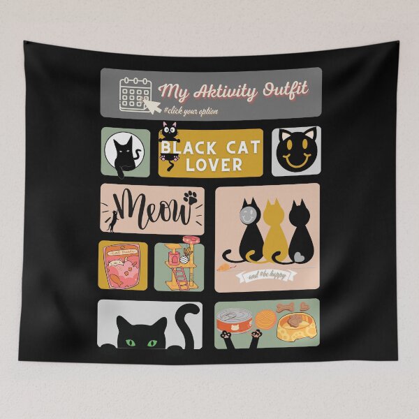 Item preview, Black Cat Lover - My activity outfit with Smiley designed and sold by PositiveIdeas.