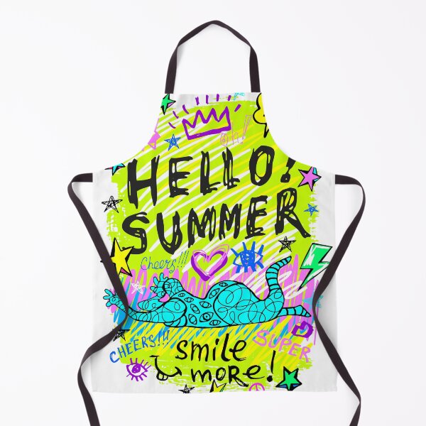 Item preview, Hello summer smile more. Funny t-shirt aesthetic doodle stickers designed and sold by Bearlala.