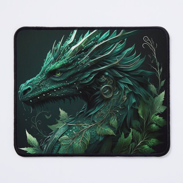 Item preview, Nature Protector Magic Green Dragon Surrounded by Green Leaves designed and sold by Markooz85.