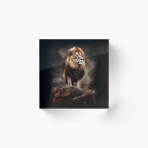Item preview,  Majestic Lion Standing Proudly on a Rocky Outcrop designed and sold by Waveval.