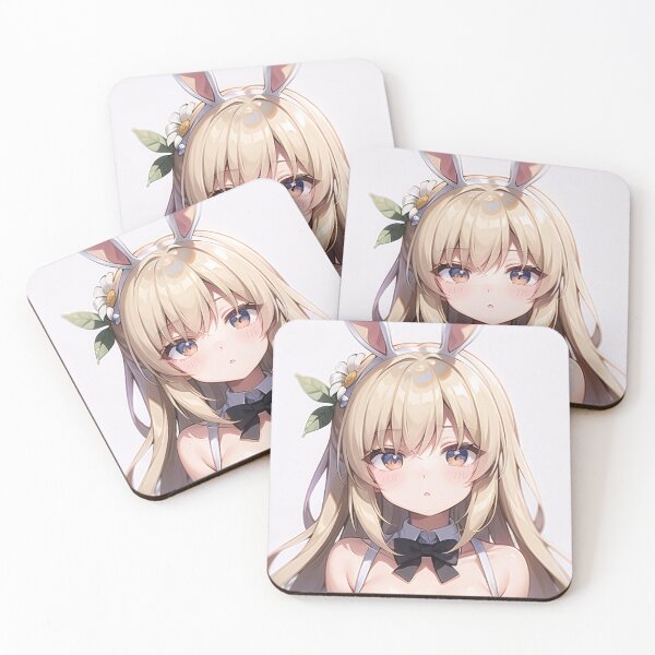 Item preview, A Cute Bunny Girl With a Flower Tiara Sticker Very Kawaii designed and sold by HikariAtelier.