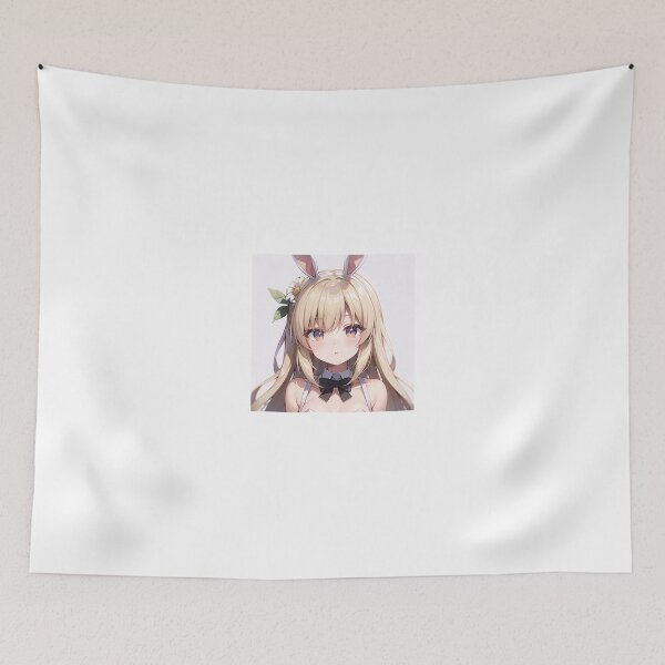 Item preview, A Cute Bunny Girl With a Flower Tiara Sticker Very Kawaii designed and sold by HikariAtelier.