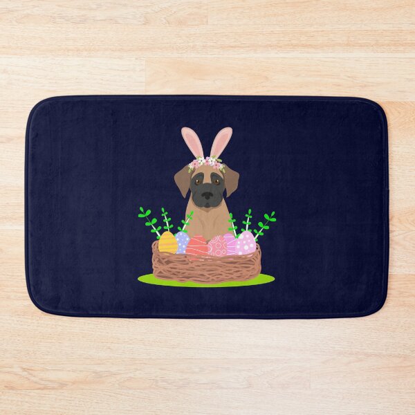 Item preview, Great Dane Puppy with Bunny Ears and Easter Basket with Eggs designed and sold by SeasonalDogs.