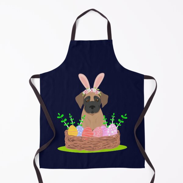 Item preview, Great Dane Puppy with Bunny Ears and Easter Basket with Eggs designed and sold by SeasonalDogs.