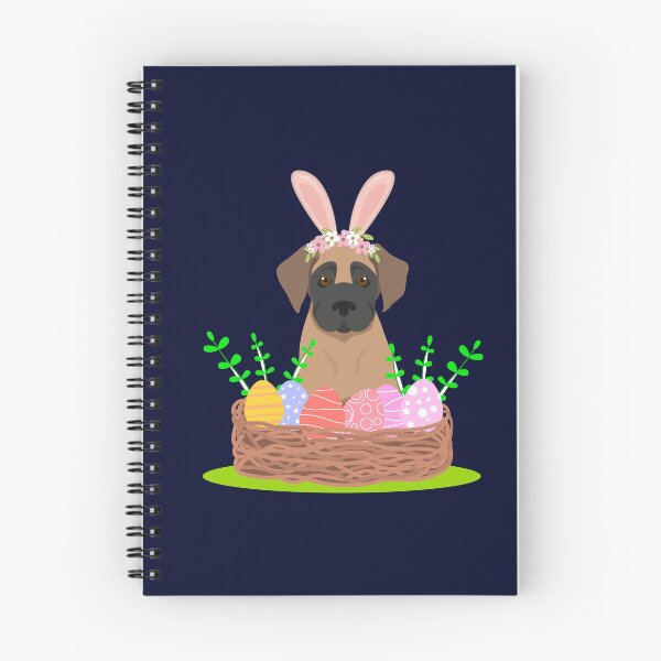 Item preview, Great Dane Puppy with Bunny Ears and Easter Basket with Eggs designed and sold by SeasonalDogs.