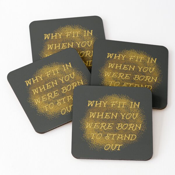 Item preview, Why Fit In When You Were Born To Stand Out. Golden Luxury designed and sold by Rebel-Design.