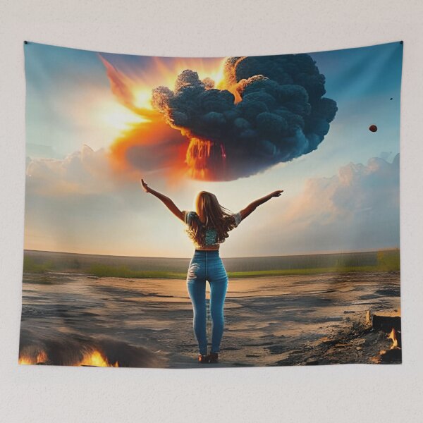 Item preview, girl from behind with an explosion designed and sold by redstar-design.