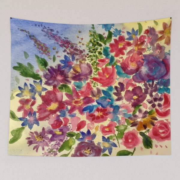 Item preview, “Floral Mania”. Vibrant Watercolours. designed and sold by Angela Haig-Harrison.