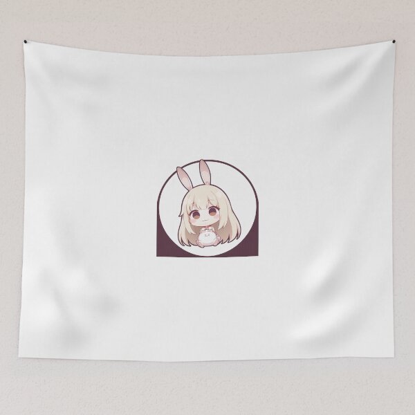 Item preview, A Cute Chibbi Bunny Girl Sticker Very Kawaii designed and sold by HikariAtelier.