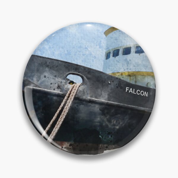 Item preview, Falcon Tug Boat Watercolor designed and sold by TwoSmallPtatoes.
