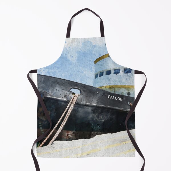 Item preview, Falcon Tug Boat Watercolor designed and sold by TwoSmallPtatoes.