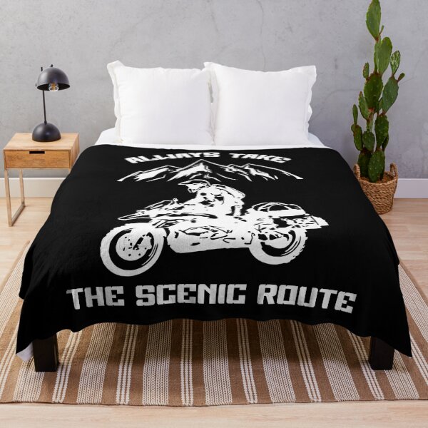 Artikelvorschau, Always Take The Scenic Route Motorbike Adventure Motorcycle entworfen und verkauft von Vrabis.