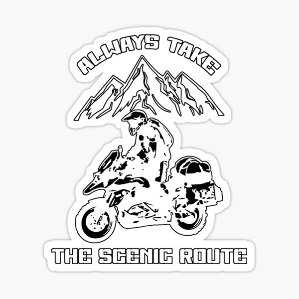 Item preview, Always Take The Scenic Route Motorbike Adventure Motorcycle designed and sold by Vrabis.