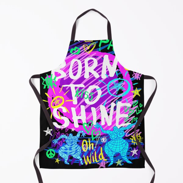 Item preview, Born to shine wild party. Funny t-shirt aesthetic doodle stickers designed and sold by Bearlala.