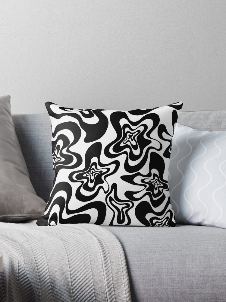 Benjamin Wadsworth Black & White Painting Throw Pillow by