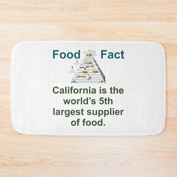 Item preview, California Is The World's 5th Largest - Food Fact designed and sold by CrankyOldDude.