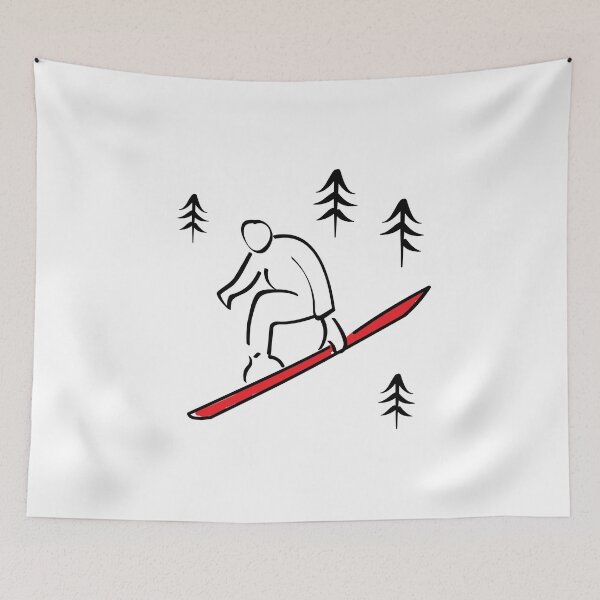 Item preview, Snowboarding Illustration designed and sold by whyitsme.