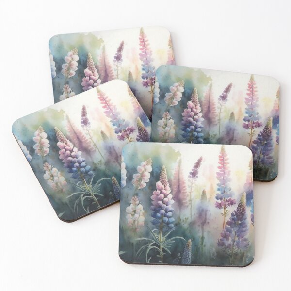 Item preview, Soft Watercolour of Lupins designed and sold by PilferedPorch.