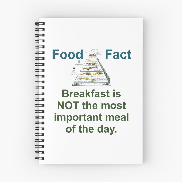 Item preview, Breakfast Is Not The Most Important Meal - Food Fact designed and sold by CrankyOldDude.