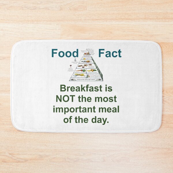 Item preview, Breakfast Is Not The Most Important Meal - Food Fact designed and sold by CrankyOldDude.
