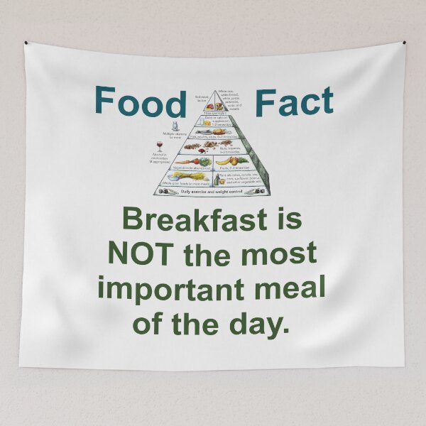 Item preview, Breakfast Is Not The Most Important Meal - Food Fact designed and sold by CrankyOldDude.