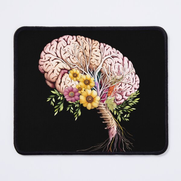 Item preview, Botanical Side Brain, leaves, positivity, creativity, right hemisphere brain, health, Mental, mind designed and sold by Collagedream.