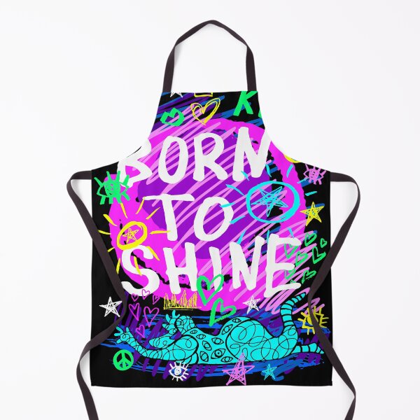 Item preview, Born to shine wild party. Funny t-shirt aesthetic doodle stickers designed and sold by Bearlala.