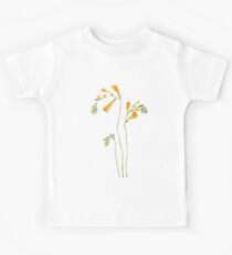 yellow freesia flower watercolor Kids Tee