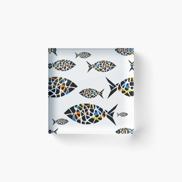 Aperçu de l'œuvre Filets de poisson en mosaïque créée et vendue par Loburart.