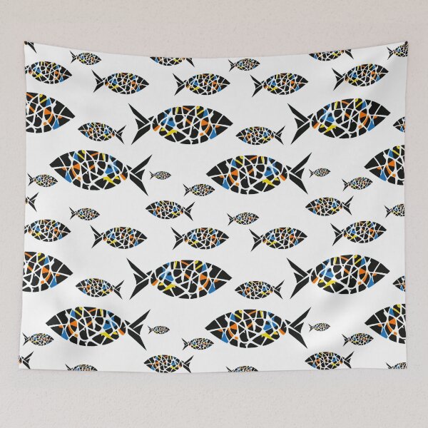 Aperçu de l'œuvre Filets de poisson en mosaïque créée et vendue par Loburart.