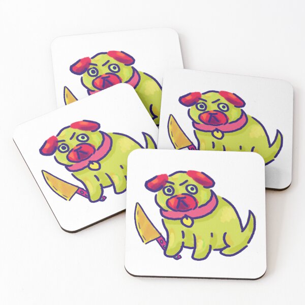 Item preview, pug with knife designed and sold by LaSuperBabosa.