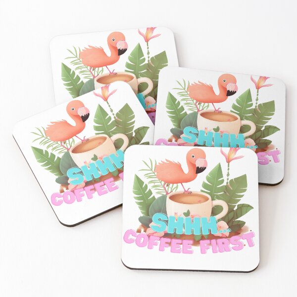 Item preview, Shhh Coffee First Cute Flamingo Caffeine Lover designed and sold by Branjos.