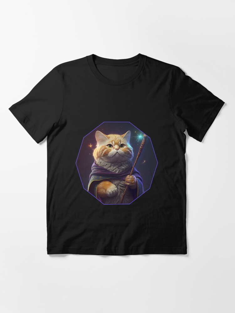 Ginger Cat Wizard Steve AI Generated Art Essential T Shirt