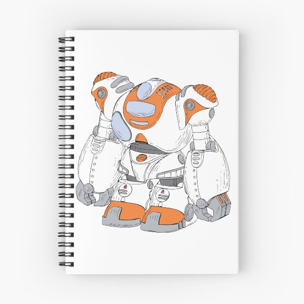 Item preview, Orange and White Robot designed and sold by KatsCanvas.