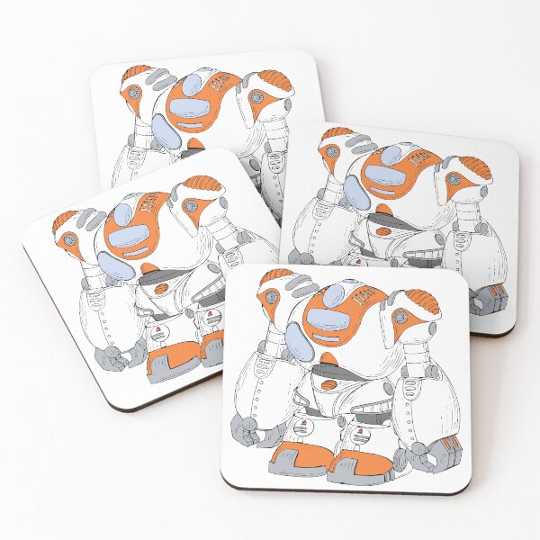 Item preview, Orange and White Robot designed and sold by KatsCanvas.