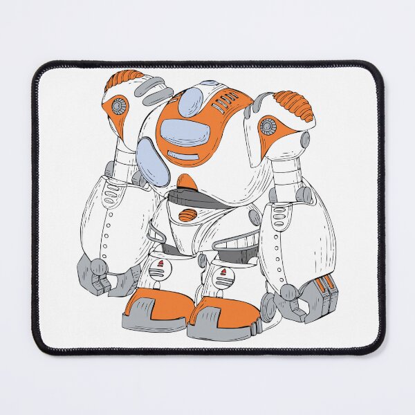 Item preview, Orange and White Robot designed and sold by KatsCanvas.