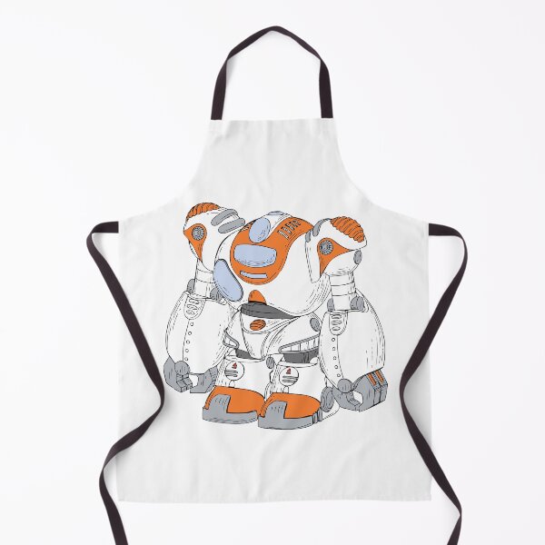 Item preview, Orange and White Robot designed and sold by KatsCanvas.